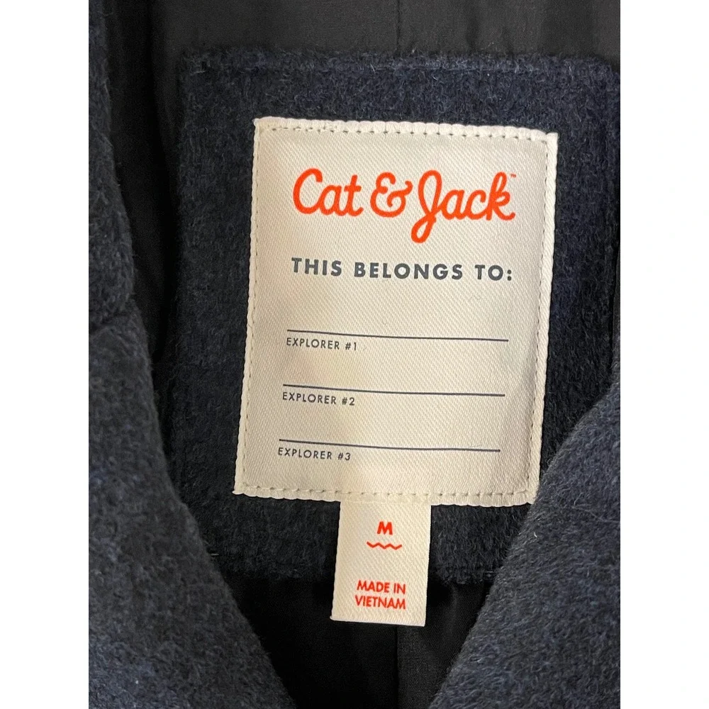 Title: Cat & Jack Boys Navy Blue Peacoat Size M Double Breasted NWT
